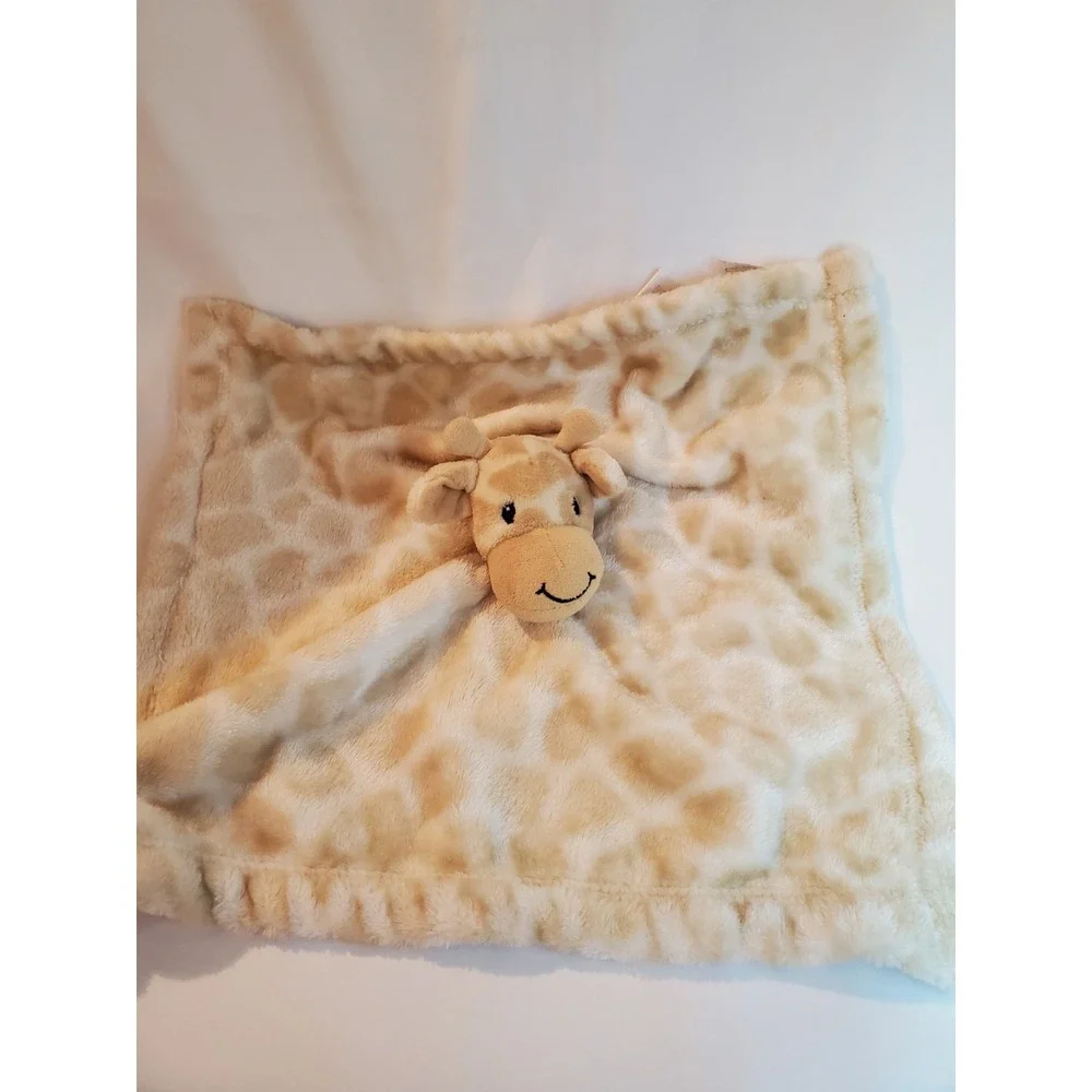 Hudson‎ Baby HB Giraffe White Tan Spot Lovey Security Blanket Soft Plush Nunu